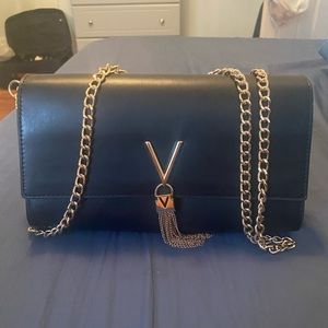 MARIO VALENTINO Divina Black Clutch Bag